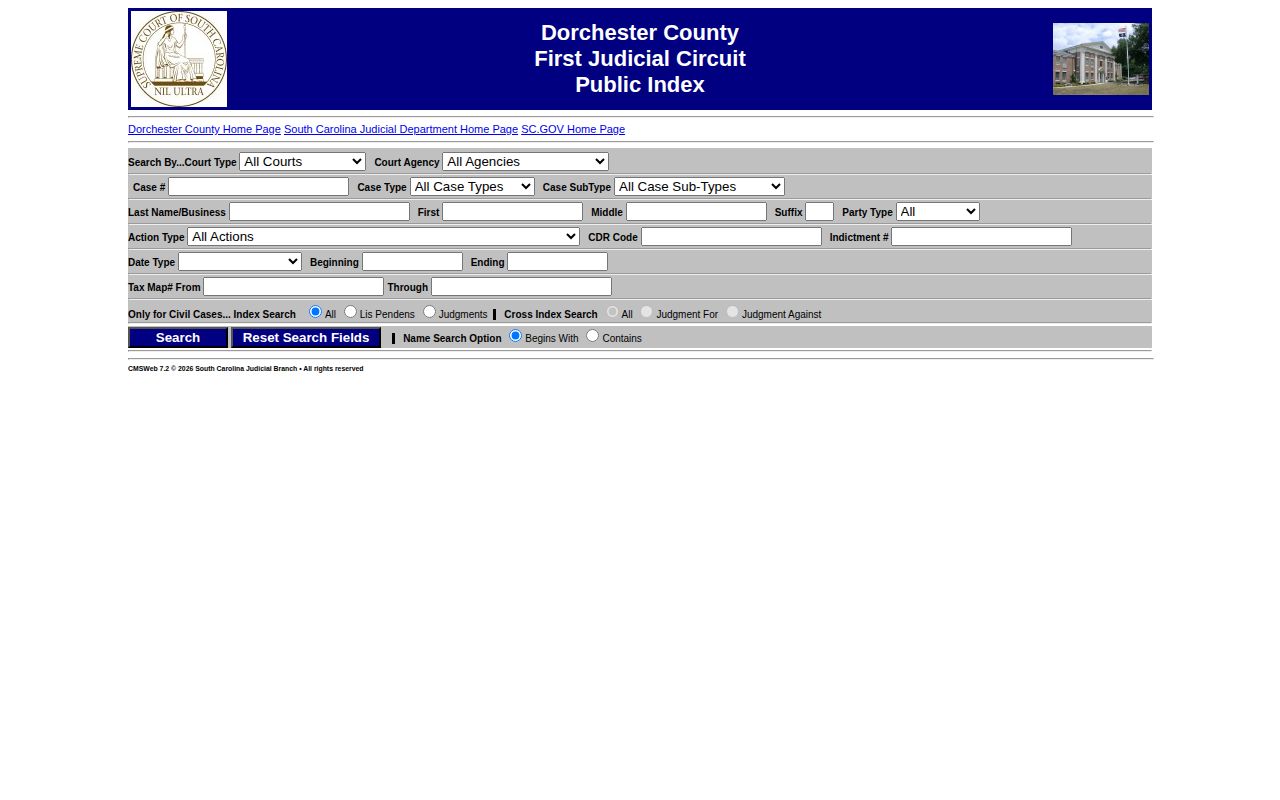 Dorchester County released inmate court case search